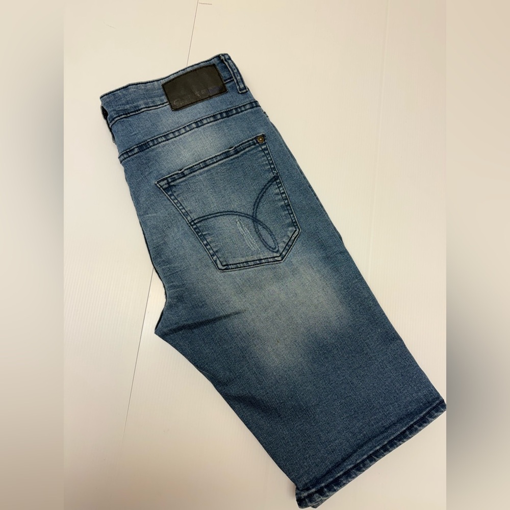 P225- Calvin Klein Blue Denim Jean Shorts